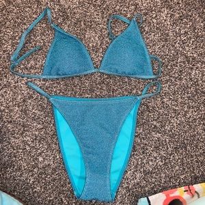 PAC sun Kendal and Kylie turquoise glitter swim